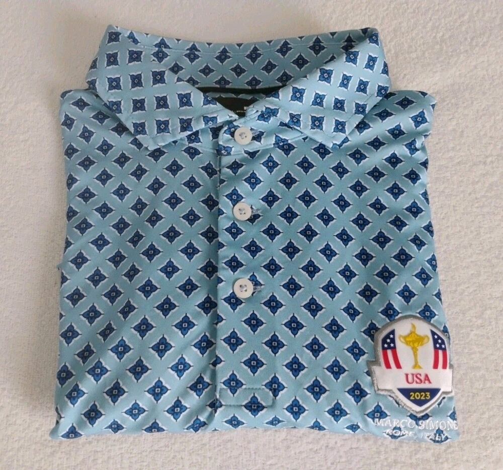 Men's RLX Ralph Lauren Golf Polo Shirt 2023 Ryder Cup Polyester Sz L NWOT